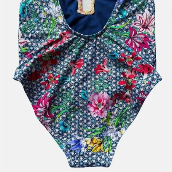 NWT Johnny Was Seaton Floral Halter One Piece, Size XS - Picture 6 of 10